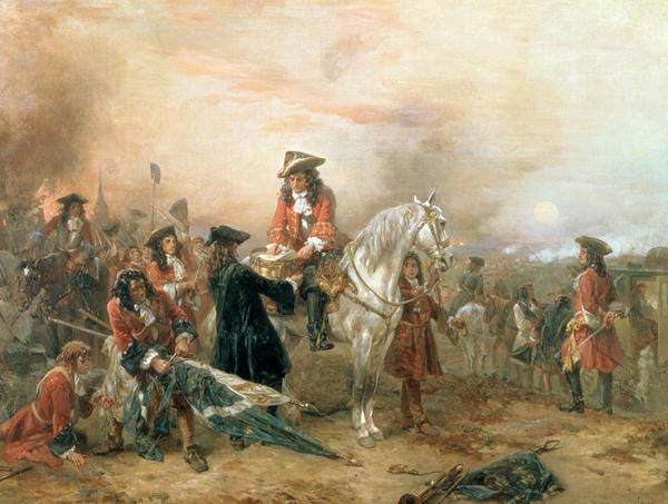 Duke of Marlborough signing the Despatch at Blenheim